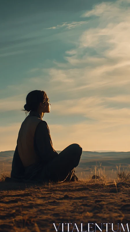 Desert dusk cradles a quiet soul pausing between two breaths