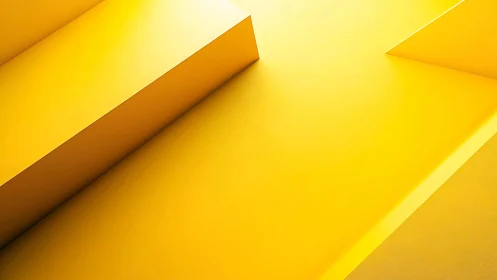Minimalist yellow geometry creates bold abstract depth study