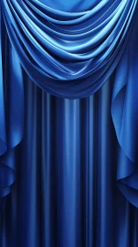 Velvet midnight stage draped in royal blue secrecy.
