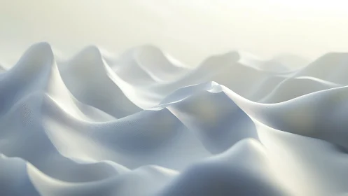 Minimalist undulating white surface under diffuse light.