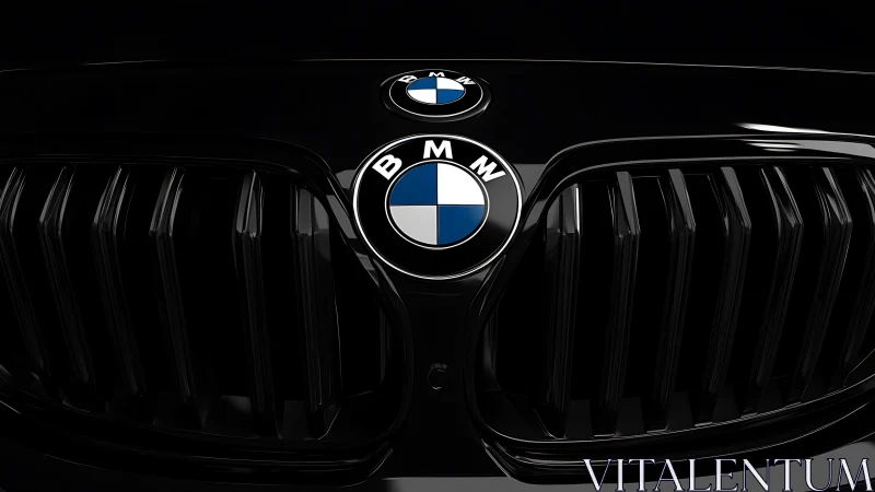 Bold black car grille reveals sleek modern front design