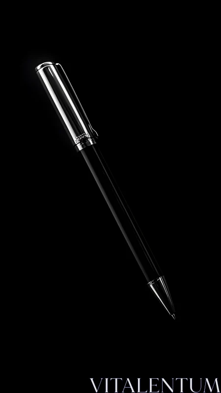 Luxury Ballpoint Pen with Chrome Trim.