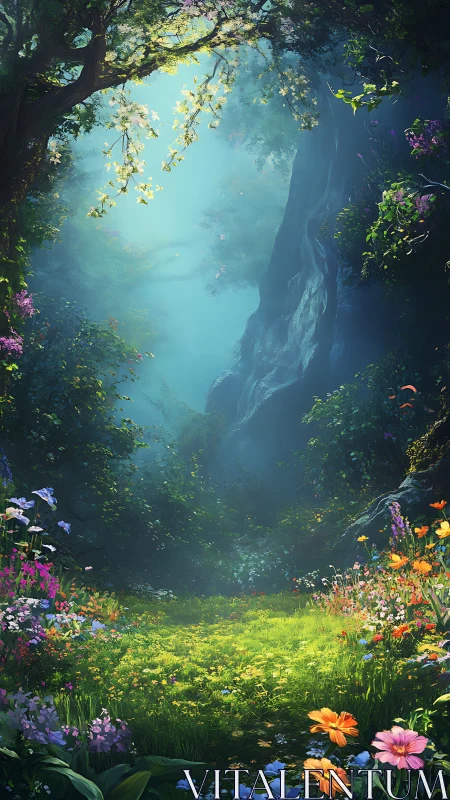 Secret meadow listens to dappled light in a hidden glade