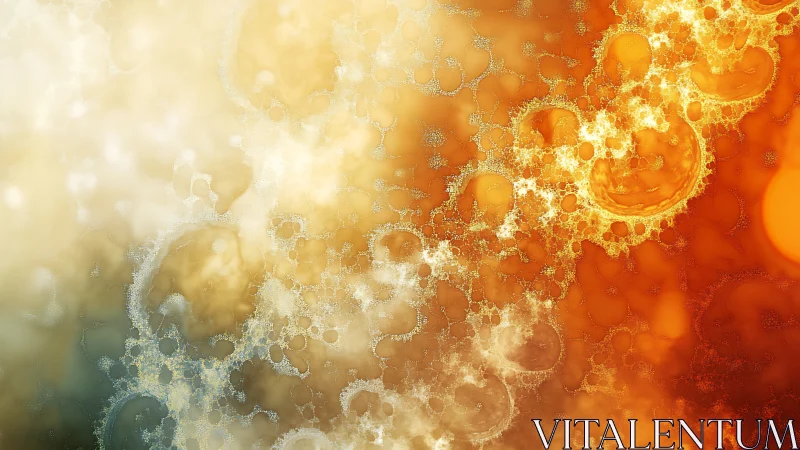 Fractal light cascade in warm bifurcated gradient field.