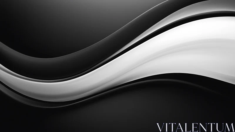 Soft monochrome waves curling through sleek daylight.