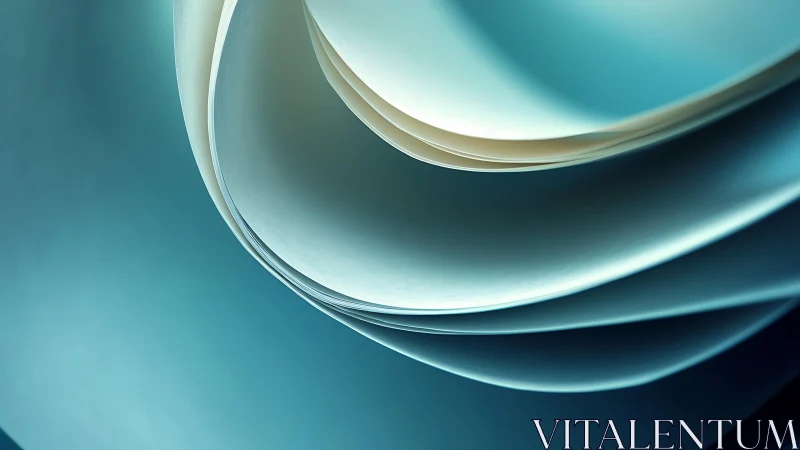 Abstract close-up of layered paper in soft blue tones, modern style.