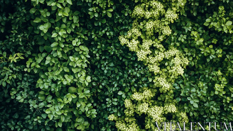 Vertical foliage pattern with contrasting lime green vines.