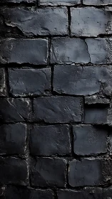 Moody black brick wall with rich texture and quiet depth.