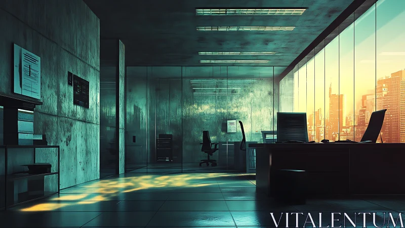 Neon Sanctuary: Where Copper Sunsets Kiss Verdant Steel.