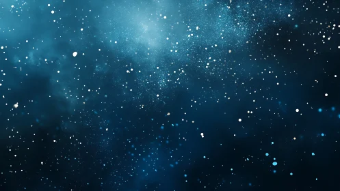 Starfield-like blue space background shows scattered white dots