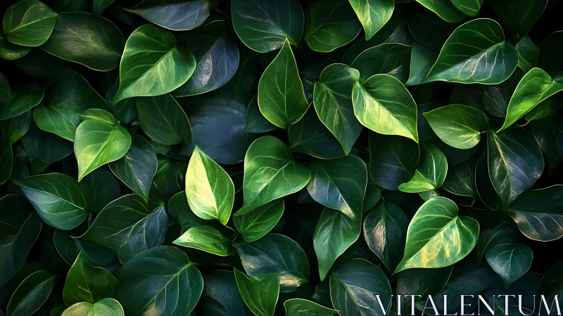 Photorealistic foliage tessellation with layered glossy leaves.
