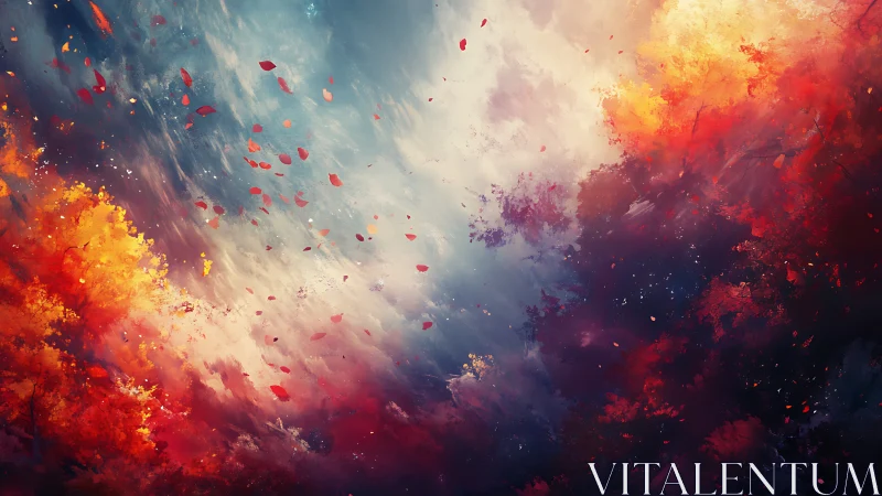 Explosive Particle Dispersion with Radiant Color Gradient and Volumetric Light Effects