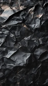 Crumpled black paper surface invites moody, modern texture play