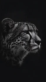 Majestic Lion Portrait Emerges from Shadows