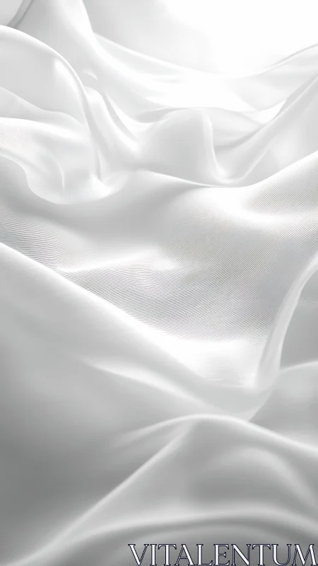 Soft white fabric drifts in gentle, light-filled waves