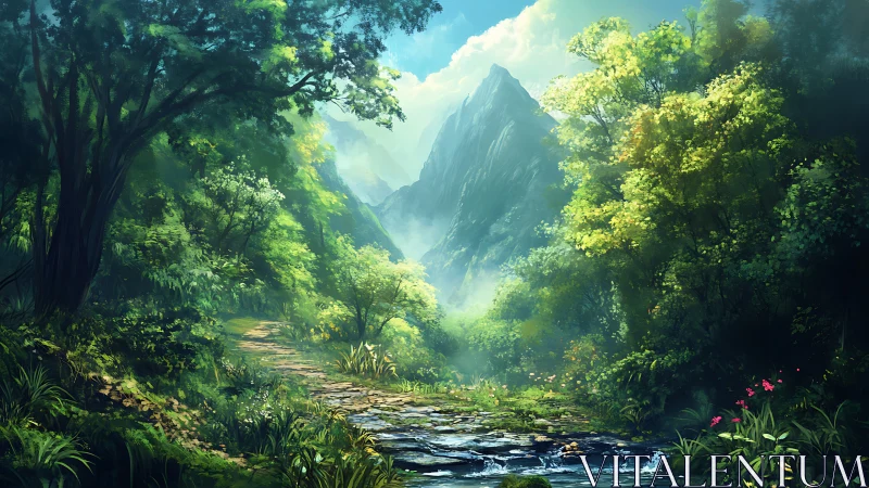 Enchanted Valley: A Lush Sanctuary Beneath Towering Mountains.