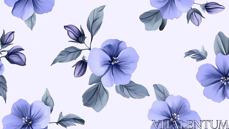 Lavender Dreams in Bloom: Watercolor Blossoms Dance.