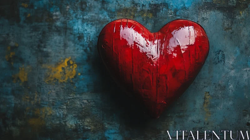 Crimson Pulse: Street Art Affection.