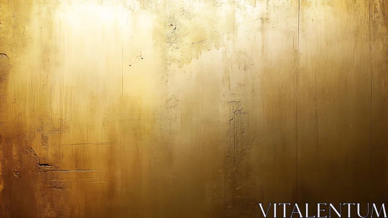 Textured golden surface shows vertical streaks and rough patches