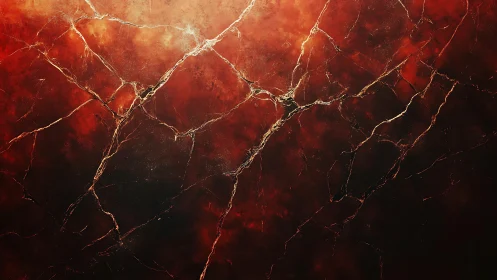 Fractured incandescent stone surface with radiant fault lines.