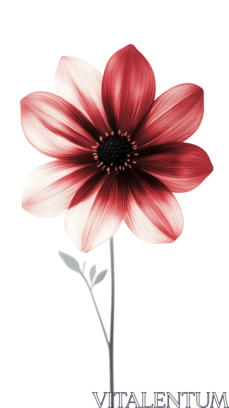 Gradient Cosmos Blooms With Silken Petals Dancing Between Crimson and Pearl