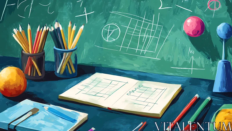 Colorful classroom desk invites curious minds to explore learning