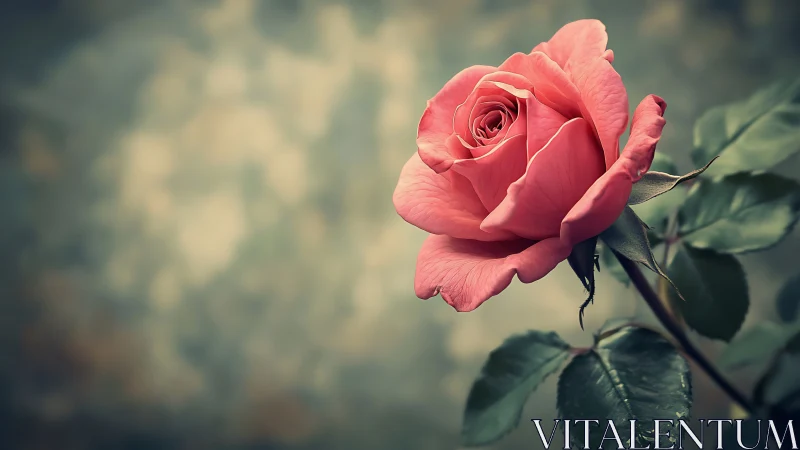 Coral Rose Blooming: Timeless Romance in Soft Focus