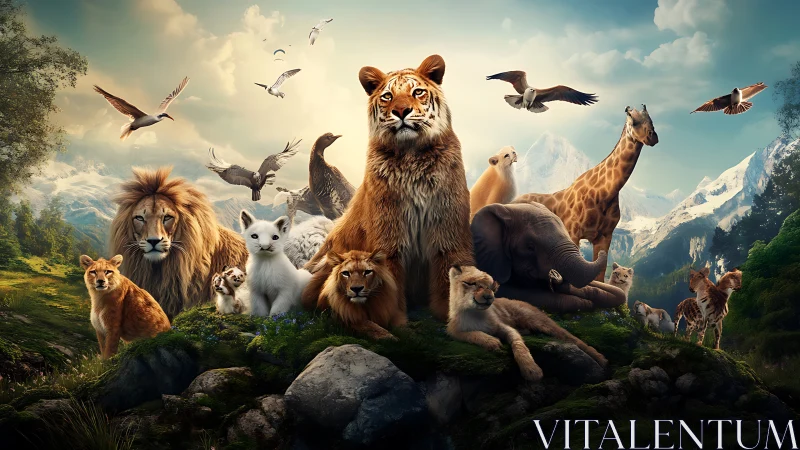 Majestic Wildlife Kingdom Gathering in Mountain Paradise