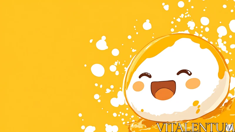 Sunny eggy friend splashing joy across a golden day.