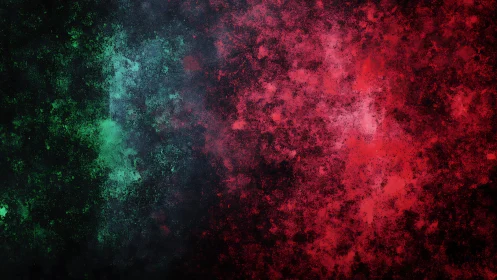 Bipolar nebula texture in saturated green and red spectrum