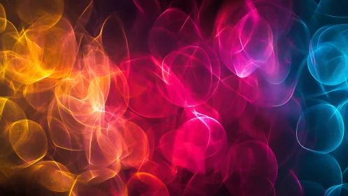 Neon Ember Orbits Colliding in a Velvet Nightfield.