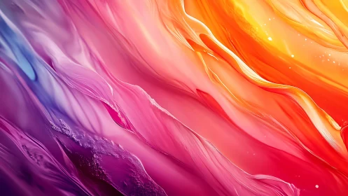Vibrant molten waves flow in glowing pink, orange and gold
