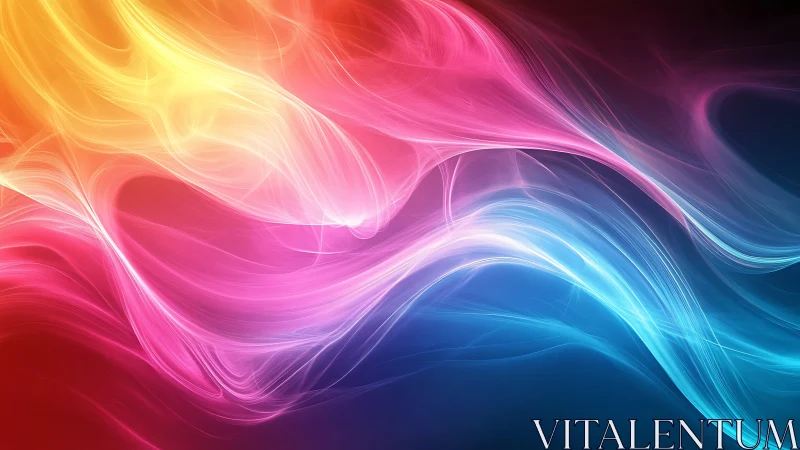 Luminous color waves flowing across a dark digital horizon.