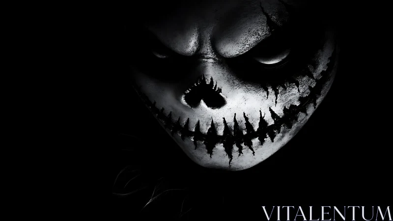 Grinning void-skull emerges from shadow-soaked darkness.