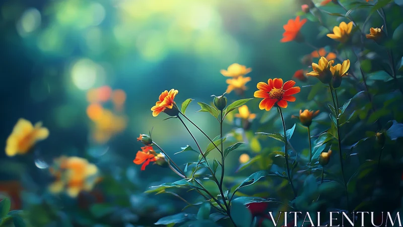 Golden Hour Garden: Nature's Warm Embrace.