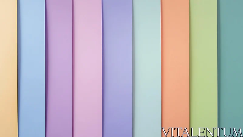 Vertical pastel panels aligned in uniform color sequence.