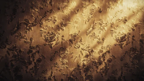 Sunlit brocade whispers across a wall of golden shadows