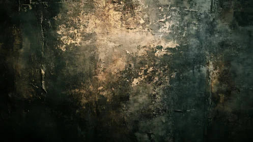 Weathered wall glows softly with worn textures and quiet depth