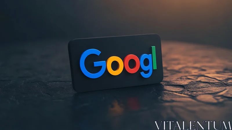 Google Logo on Black Smartphone Display.