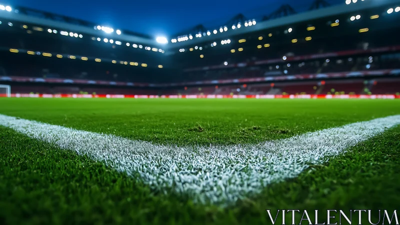 Bright stadium corner invites the start of a thrilling match