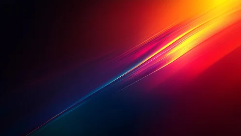 Vivid Abstract Light Streaks on Dark Background, Digital Art Style.