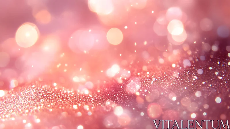 Sparkling Pink Glitter Abstract Background with Soft Bokeh Effect.