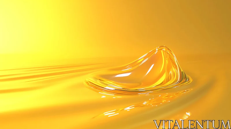 Golden liquid splash crest in minimal abstract space.