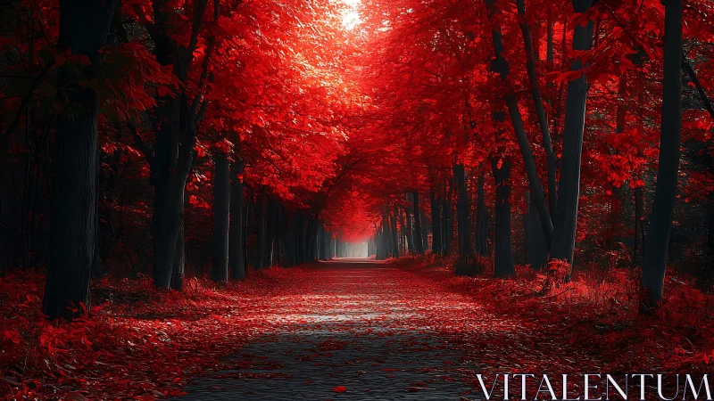 Crimson Cathedral: Where Trees Whisper Autumn's Deepest Secrets