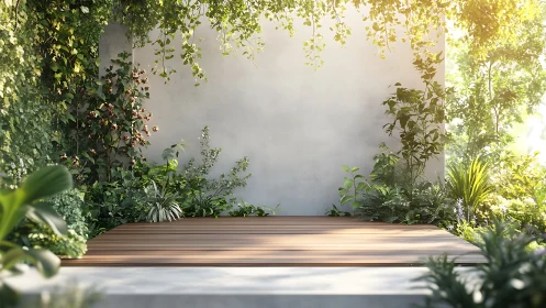 Biophilic terrace platform with controlled natural daylighting.