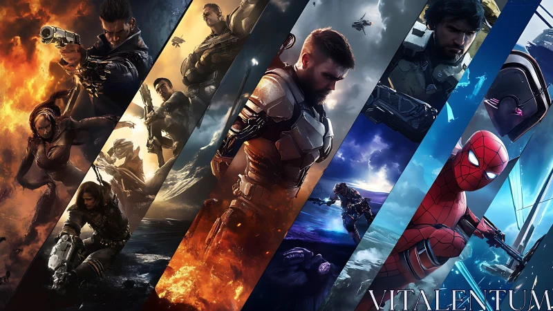 Segmented sci fi hero montage with dynamic combat environments.