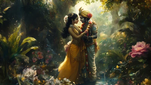 A Enchanted Garden Romance Blooms in Lush Woodland Paradise