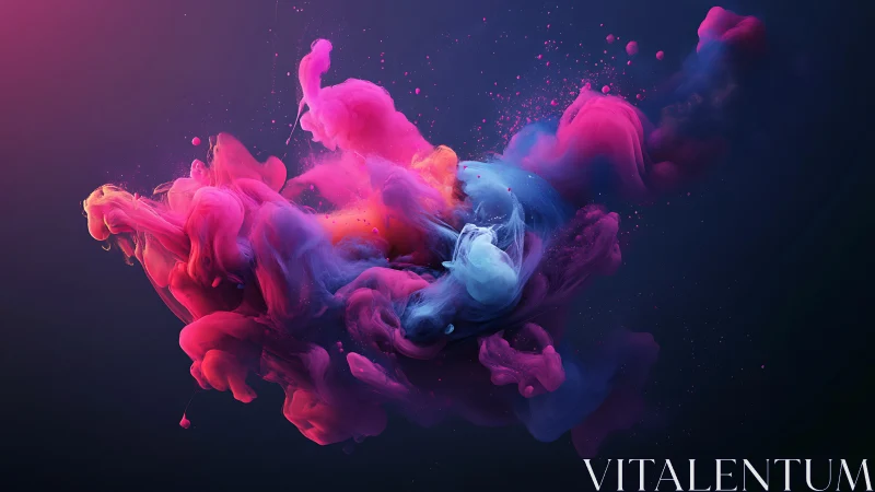 Ink nebula pirouettes through midnight with electric grace