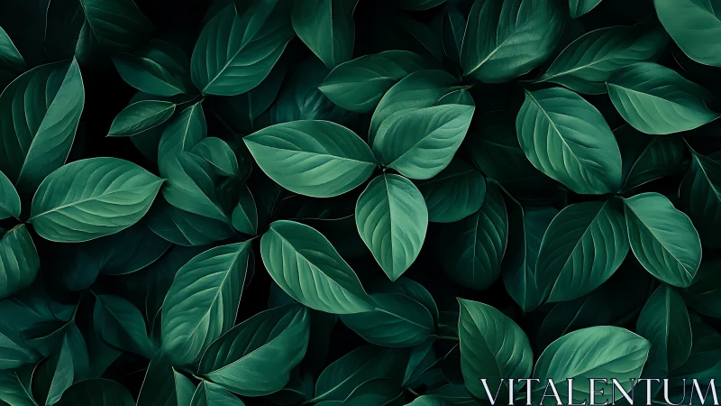 Dense emerald leaves create a tranquil botanical backdrop
