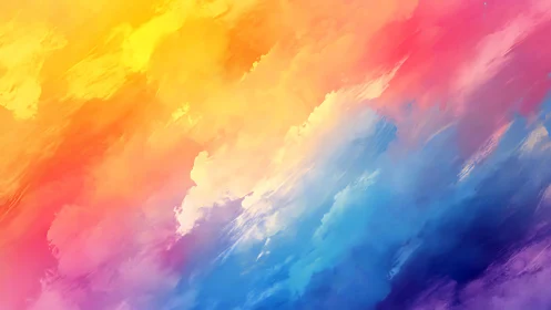 Diagonal spectrum cloudscape uses soft gradients and diffuse blending